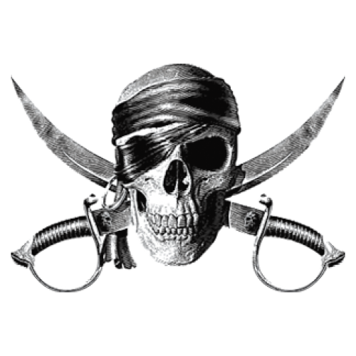 pirate skull and swords png